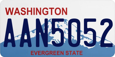WA license plate AAN5052