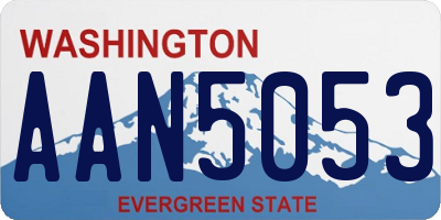 WA license plate AAN5053