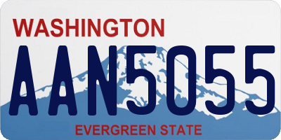 WA license plate AAN5055