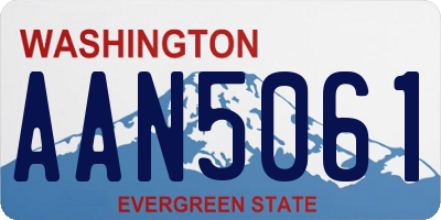 WA license plate AAN5061