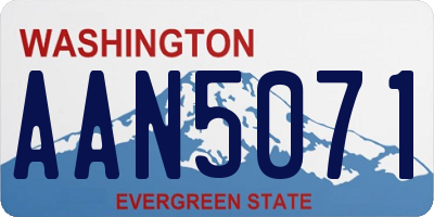 WA license plate AAN5071