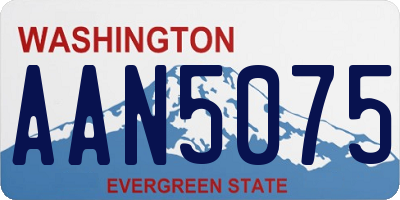 WA license plate AAN5075