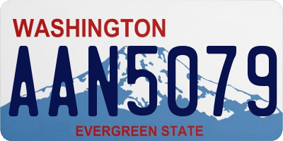 WA license plate AAN5079