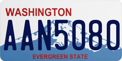 WA license plate AAN5080