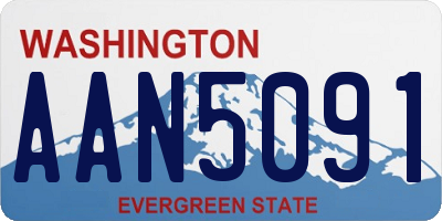 WA license plate AAN5091