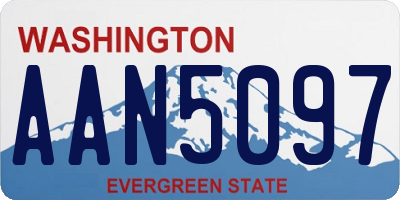 WA license plate AAN5097