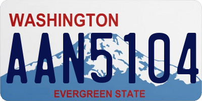 WA license plate AAN5104