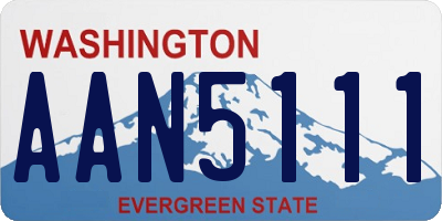 WA license plate AAN5111