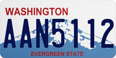 WA license plate AAN5112