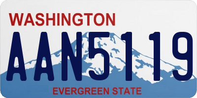 WA license plate AAN5119