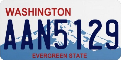 WA license plate AAN5129