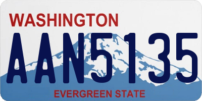 WA license plate AAN5135