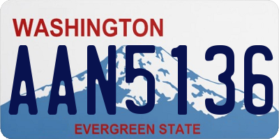 WA license plate AAN5136