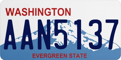 WA license plate AAN5137