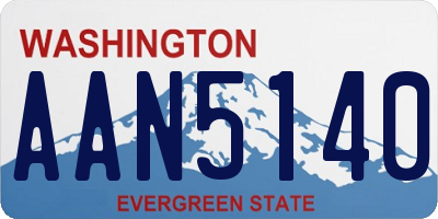 WA license plate AAN5140