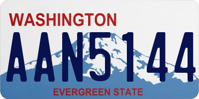 WA license plate AAN5144