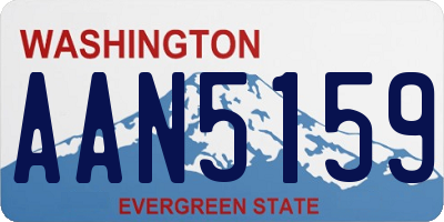 WA license plate AAN5159