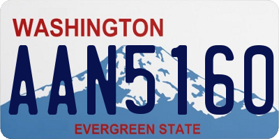 WA license plate AAN5160