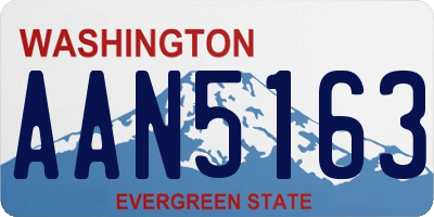 WA license plate AAN5163