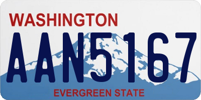 WA license plate AAN5167