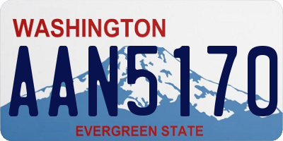 WA license plate AAN5170