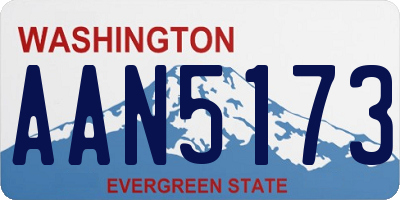 WA license plate AAN5173