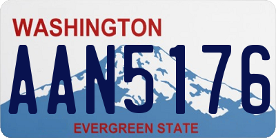 WA license plate AAN5176