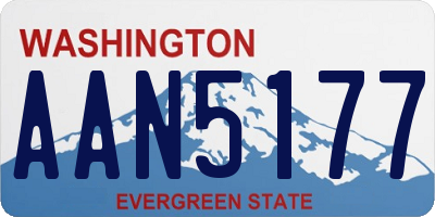 WA license plate AAN5177