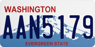 WA license plate AAN5179
