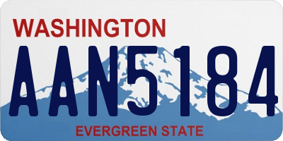 WA license plate AAN5184
