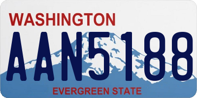 WA license plate AAN5188