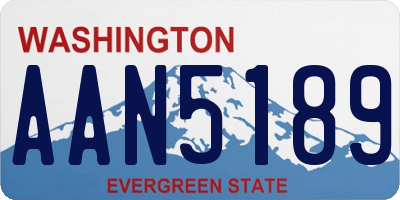 WA license plate AAN5189
