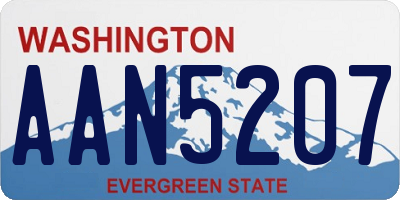 WA license plate AAN5207