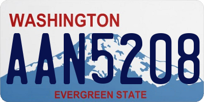 WA license plate AAN5208