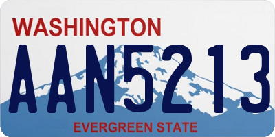 WA license plate AAN5213