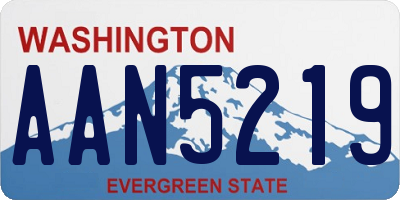 WA license plate AAN5219