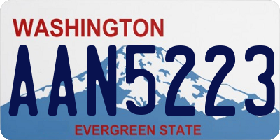 WA license plate AAN5223