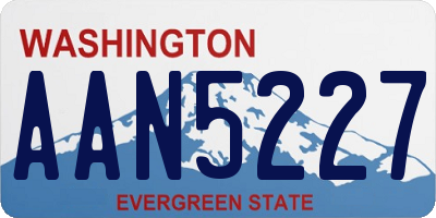 WA license plate AAN5227