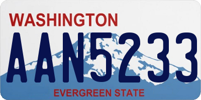 WA license plate AAN5233