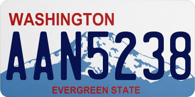 WA license plate AAN5238