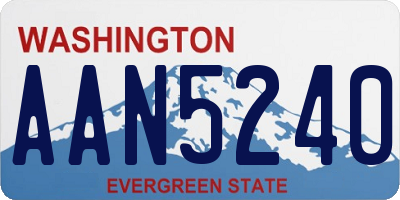 WA license plate AAN5240