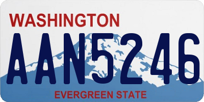 WA license plate AAN5246