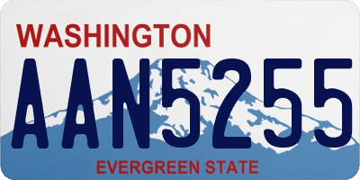 WA license plate AAN5255
