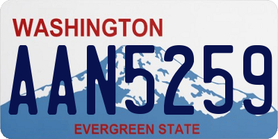 WA license plate AAN5259