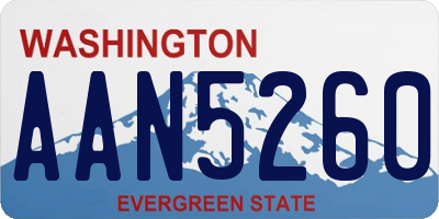 WA license plate AAN5260