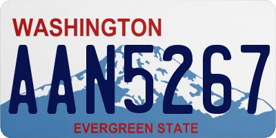 WA license plate AAN5267