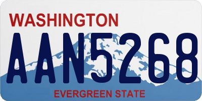 WA license plate AAN5268