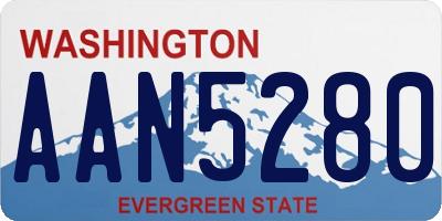 WA license plate AAN5280
