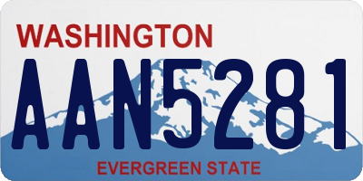 WA license plate AAN5281