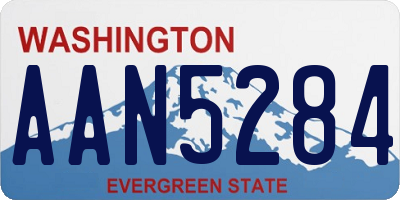 WA license plate AAN5284